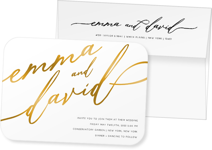 Emma and David Foil Wedding