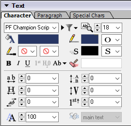 Text Palettes