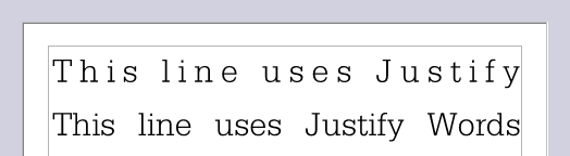 Justify Words Paragraph Style