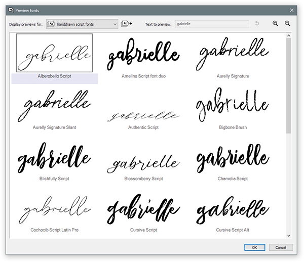 Preview Fonts