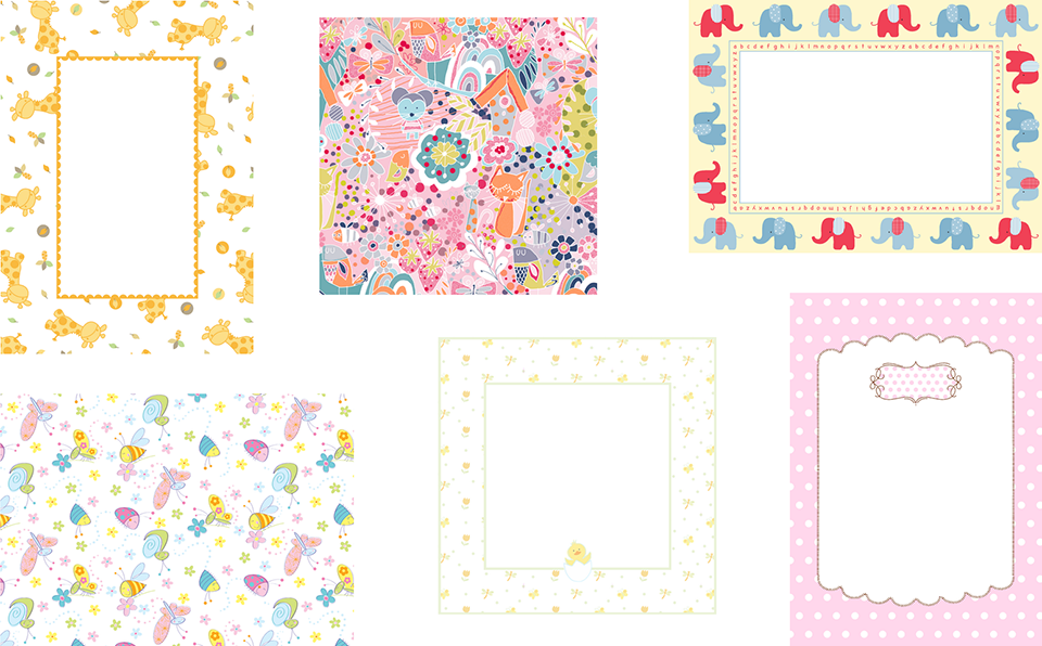 Baby Borders, Backgrounds & Patterns